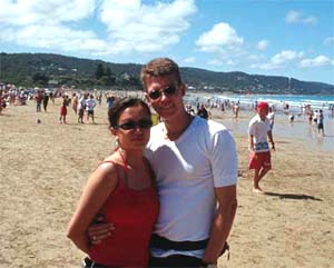 Us on a beach around Melbourne, Australia